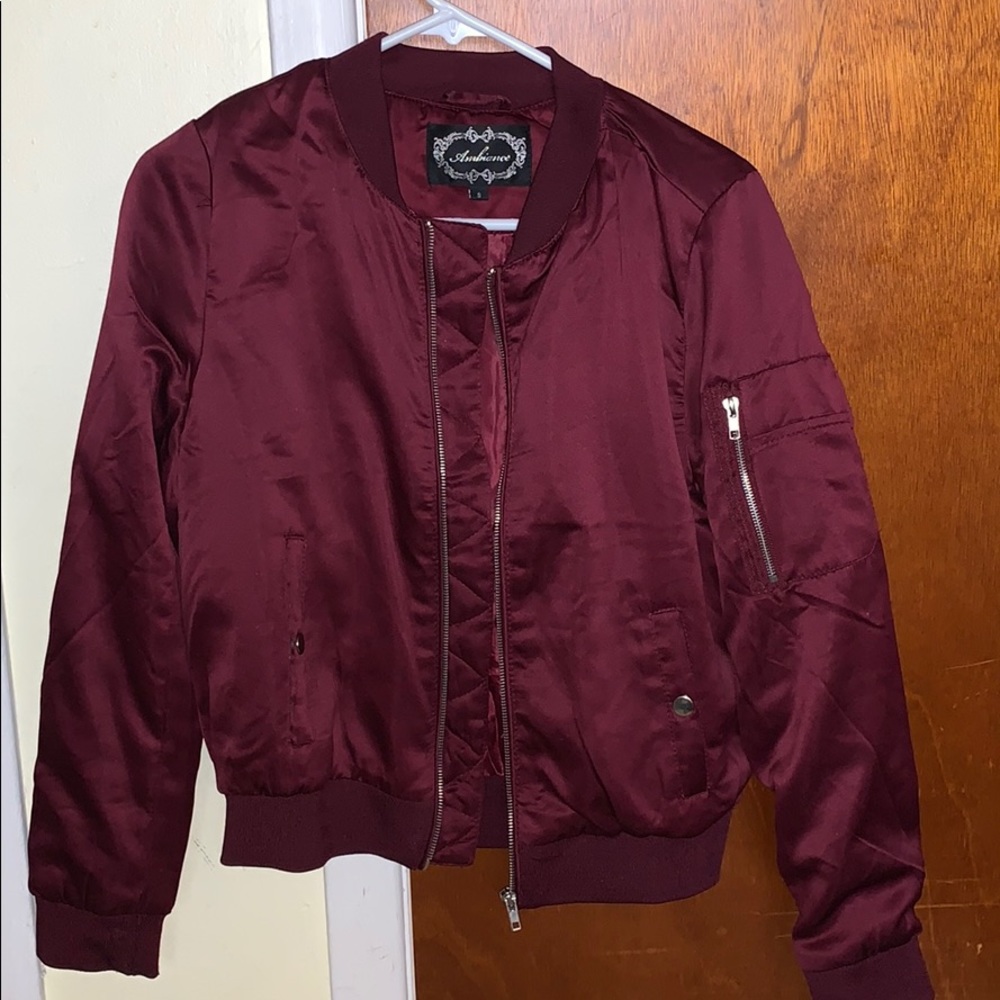 Maroon Bomber Jacket